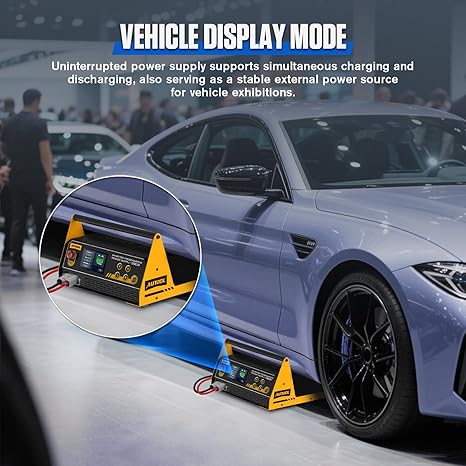 AUTOOL Flash Reprogramming Power Supply, Car Battery Charger with Battery Maintainer Jump Starter Mode, Adjustable Charging Current Voltage, for Lithium & Lead-Acid Battery, with Touchscreens