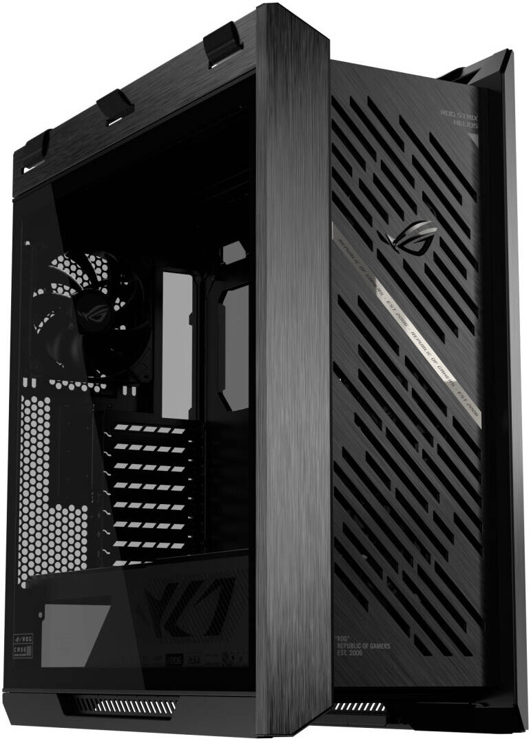 ASUS Strix Helios II GX601S Gaming Mid Tower Computer Case, 4x 140mm Pre-Installed Fans, Up to 420mm Radiator & 7x Fan Support, USB-C 20Gbps, Cable Management, PSU Shroud, Black | 90DC00W0-B39000