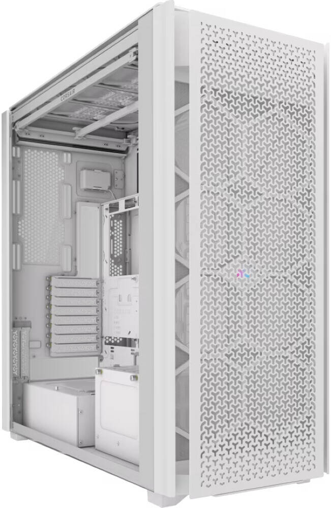 CORSAIR iCUE LINK 9000D RGB AIRFLOW Super Full-Tower PC Case, Up To 18x120mm Fans And 480mm Radiators, High-airflow, 4xUSB 3.2 Type-A, 2xUSB 3.2 Type-C, Audio Out, White | CC-9011274-WW