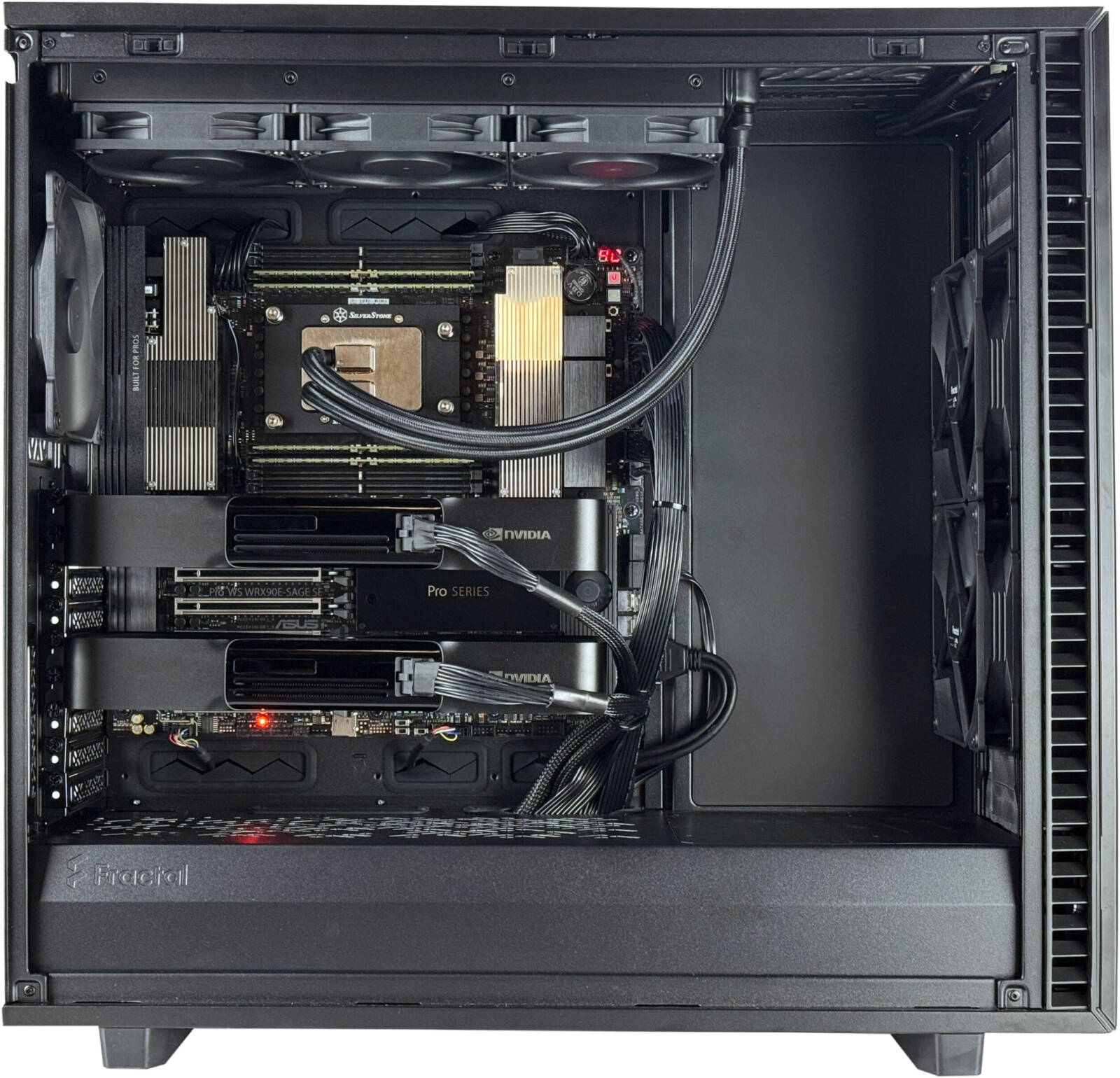 AI Power Workstation - AMD Ryzen Threadripper PRO 9995WX 96C/192T, 2x NVIDIA RTX Pro 6000 Blackwell 96GB, 512GB DDR5, 4TB Gen5 SSD + 24TB HDD, 2200W PSU, 360mm Liquid Cooler