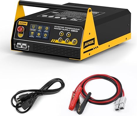 AUTOOL Flash Reprogramming Power Supply, Car Battery Charger with Battery Maintainer Jump Starter Mode, Adjustable Charging Current Voltage, for Lithium & Lead-Acid Battery, with Touchscreens