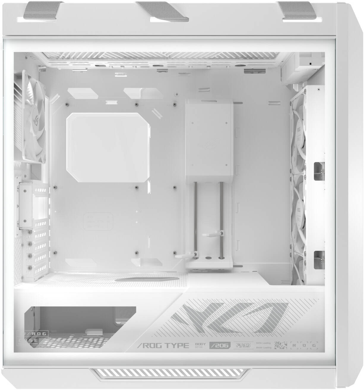 ASUS Strix Helios II GX601S Gaming Mid Tower Computer Case, 4x 140mm Pre-Installed Fans, Up to 420mm Radiator & 7x Fan Support, USB-C 20Gbps, Cable Management, PSU Shroud, White | 90DC00W3-B39000