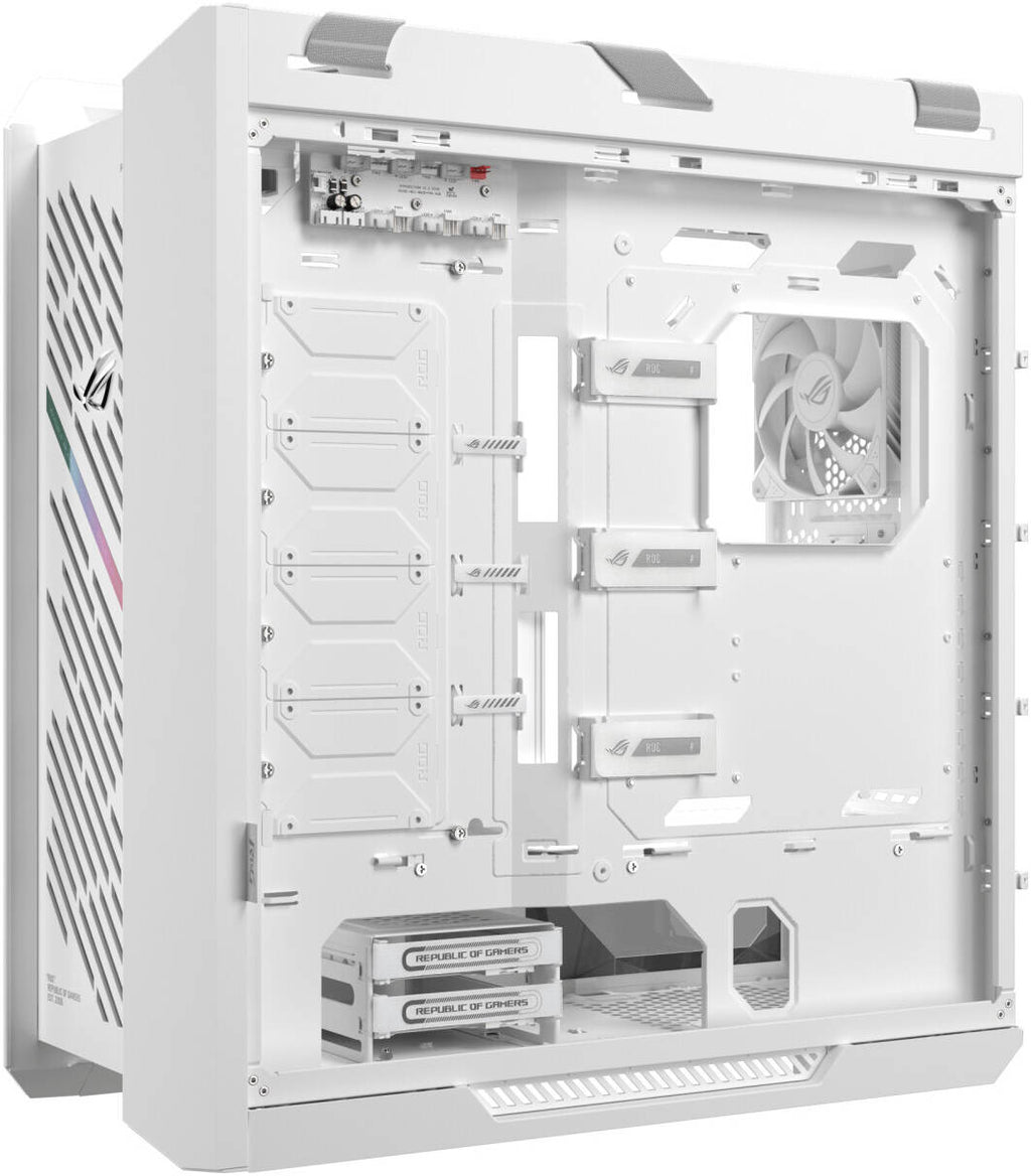 ASUS Strix Helios II GX601S Gaming Mid Tower Computer Case, 4x 140mm Pre-Installed Fans, Up to 420mm Radiator & 7x Fan Support, USB-C 20Gbps, Cable Management, PSU Shroud, White | 90DC00W3-B39000