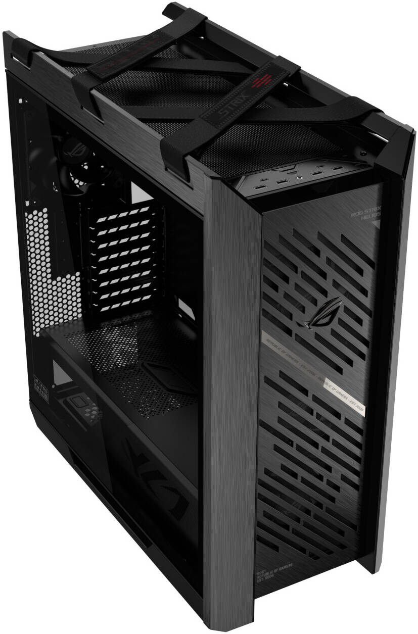 ASUS Strix Helios II GX601S Gaming Mid Tower Computer Case, 4x 140mm Pre-Installed Fans, Up to 420mm Radiator & 7x Fan Support, USB-C 20Gbps, Cable Management, PSU Shroud, Black | 90DC00W0-B39000