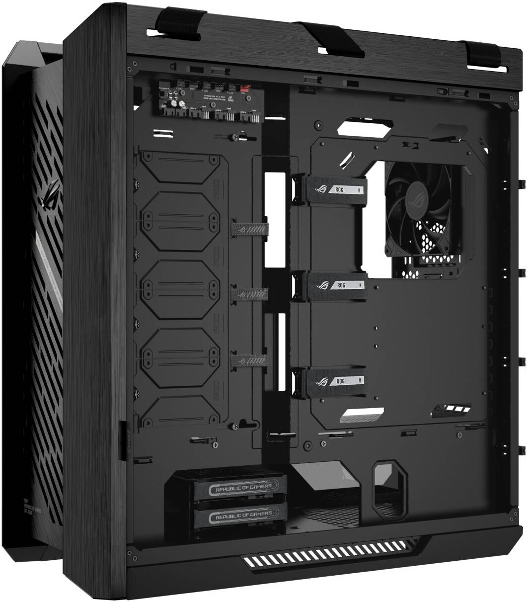 ASUS Strix Helios II GX601S Gaming Mid Tower Computer Case, 4x 140mm Pre-Installed Fans, Up to 420mm Radiator & 7x Fan Support, USB-C 20Gbps, Cable Management, PSU Shroud, Black | 90DC00W0-B39000