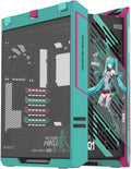 ASUS ROG Strix Helios II Hatsune Miku Edition Mid Tower Computer Case, 4x 140mm Pre-Installed Fans, Up to 420 Radiator & 7x 120mm Fan Support, USB-C 20Gbps, Cable Management | 90DC00W0-B39010