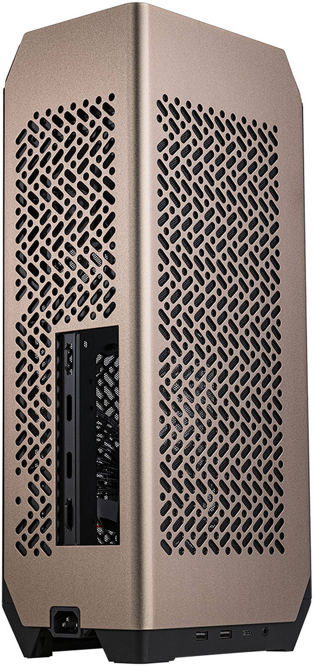 Cooler Master NCORE 100 MAX Mini ITX Computer Case, Pre-Installed 120mm Radiator & V SFX Gold 850W ATX 3.0 PSU, 1x 120mm SickleFlow Pre-Installed Fan, Bronze | NR100-ZNNN85-SL0