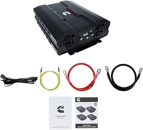 Cummins 5000 Watts Inverter Modified Sine Wave Truck Inverter 12 Volts to 110 Volts Four AC Outlets Two USB Ports (Plus Cable Kit)- CMN5000W - Inverters for Vehicles, Van Life, Camping