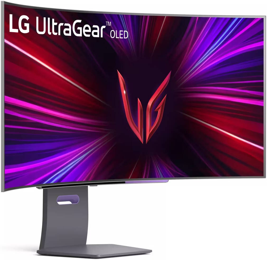 LG 45GS95QE Curved Gaming Monitor, 45" WQHD OLED Display, 240Hz Refresh Rate, 0.03ms (GtG) Response Time, AMD FreeSync Premium Pro & NVIDIA G-Sync Compatible, Black | 45GS95QE