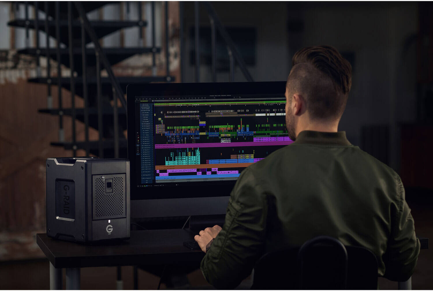 SanDisk Professional 104 TB G-RAID Shuttle 4 Enterprise-Class 4-Bay 3.5" External Hard Drive, 700MB/s Read Speed, 850MB/s Write Speed, TB 3 & USB 3.2 Gen 2, Win & macOS, Black | SDPH34H-104T-MBAAB