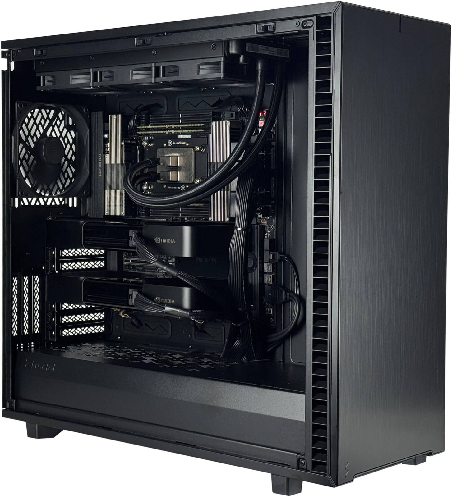 AI Power Workstation - AMD Ryzen Threadripper PRO 9995WX 96C/192T, 2x NVIDIA RTX Pro 6000 Blackwell 96GB, 512GB DDR5, 4TB Gen5 SSD + 24TB HDD, 2200W PSU, 360mm Liquid Cooler
