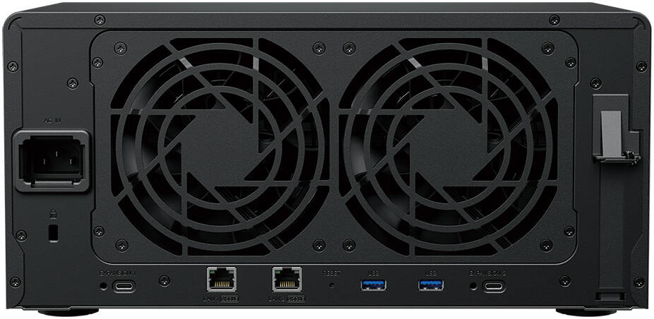 Synology DiskStation DS1825+ NAS Enclosure, AMD Ryzen V1500B, 8GB RAM, 8x Drive Bays, 3.5" SATA HDD, 2.5" SATA SSD, M.2 2280 NVMe SSD Support, 2x 2.5GbE LAN Ports, Black | DS1825+