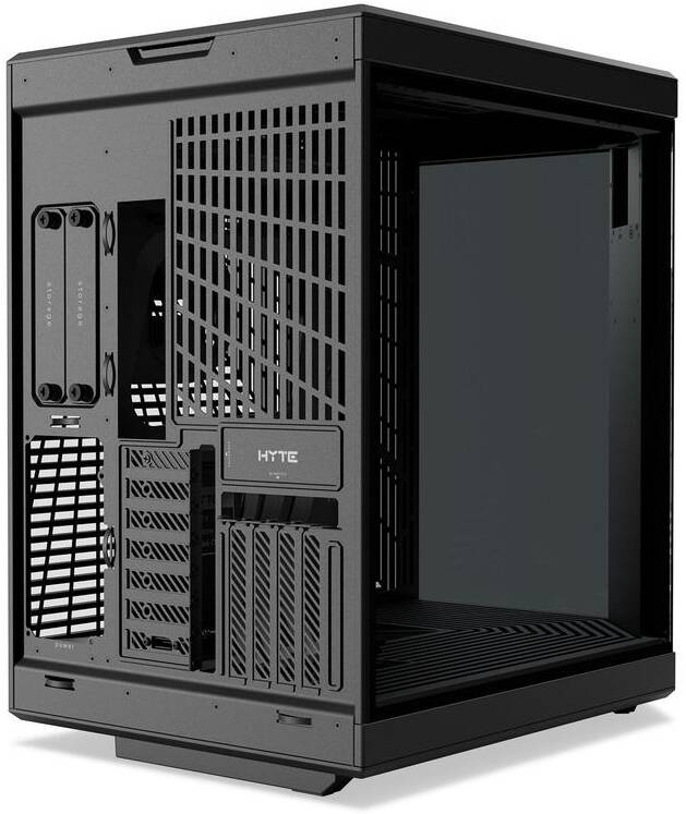 HYTE Y70 Touch Infinite Dual Chamber Mid-Tower ATX Computer Case, 14.5" 688 x 2560 (2.5K) Touch Display, Up to 10 Fans & 360mm Radiator Support, Black | CS-HYTE-Y70TTI-BB