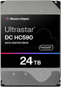 Western Digital Ultrastar DC HC590 Data Center Internal Hard Drive, 24TB Capacity, SATA 6 Gb/s, SAS Interface, CMR Technology, SE Security | WUH722624ALE6L4 / 0F65684