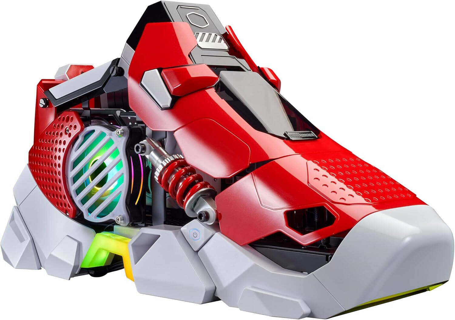 Cooler Master Sneaker X Mini-ITX Case, MF120 Halo Pre-Installed Fan, Flux 360 Special Edition Pre-Installed Radiator, SFX 850W Gold Pre-Installed PSU, 2.5" SSD, Red | ABK-SXNN-S38L3-R1